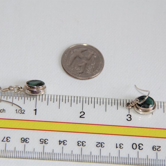 Sterling Silver Ruby Zoisite Dangle Earrings - Picture 7 of 12